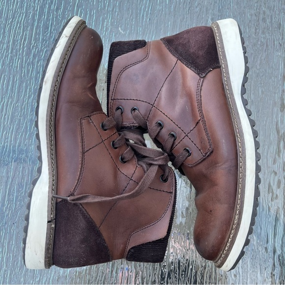 Logan Hill Take A Hike Men's Brown Leather Hiking Trail Boots - Picture 6 of 16